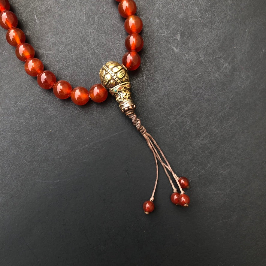 Carnelian Bead 108 Count Prayer Mala