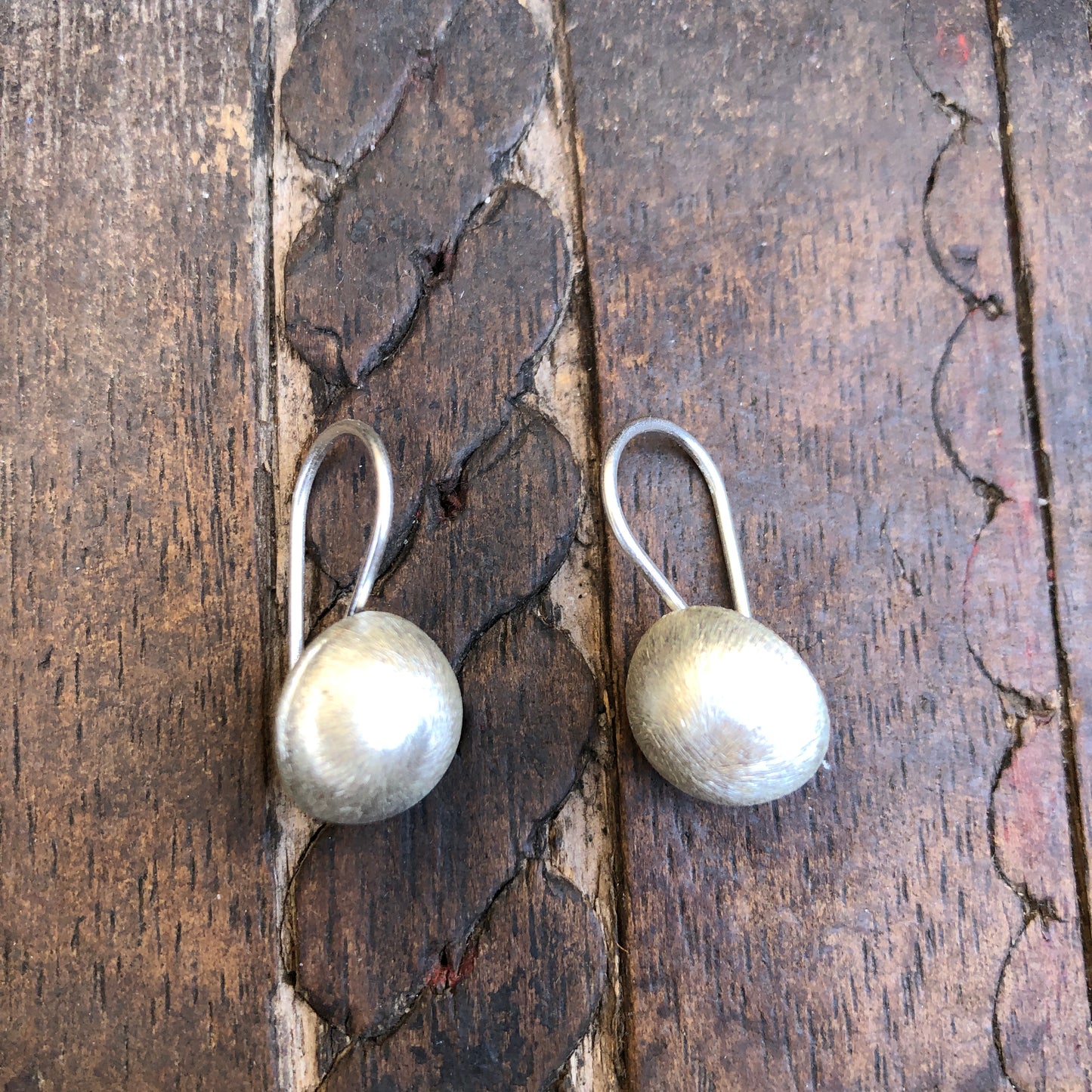 Half Moon Silver Dangle Earrings