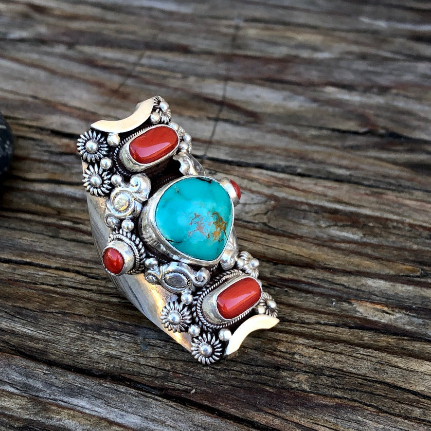 Turquoise Saddle Ring