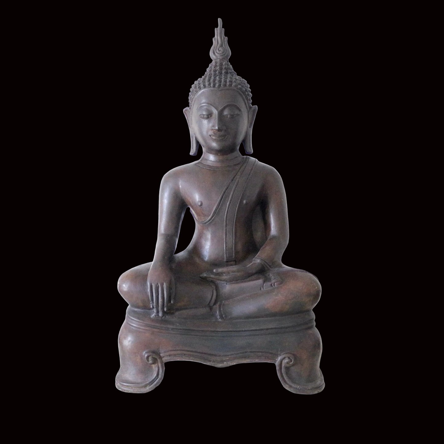 Seated Buddha In Earth Touching Dhyani Mudra Gesture