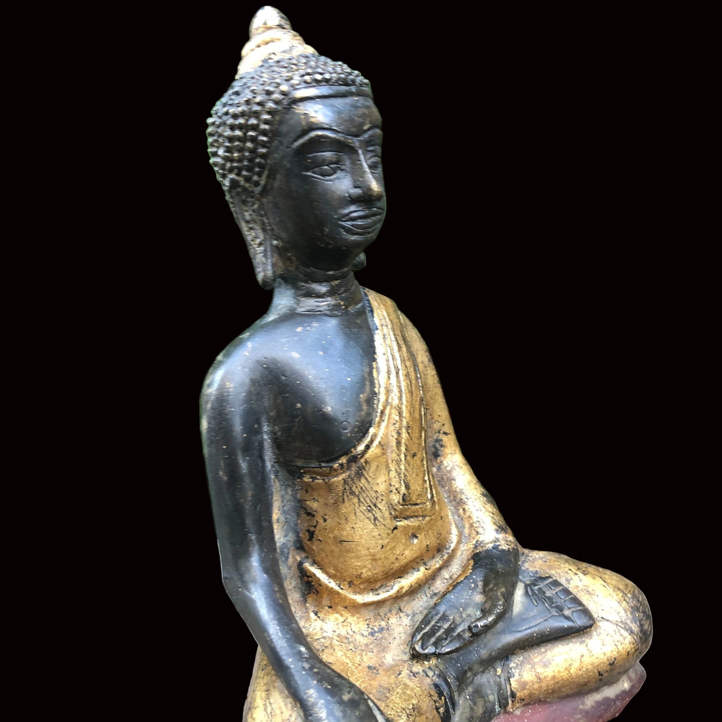 Seated Buddha Statue in Meditating Gesture