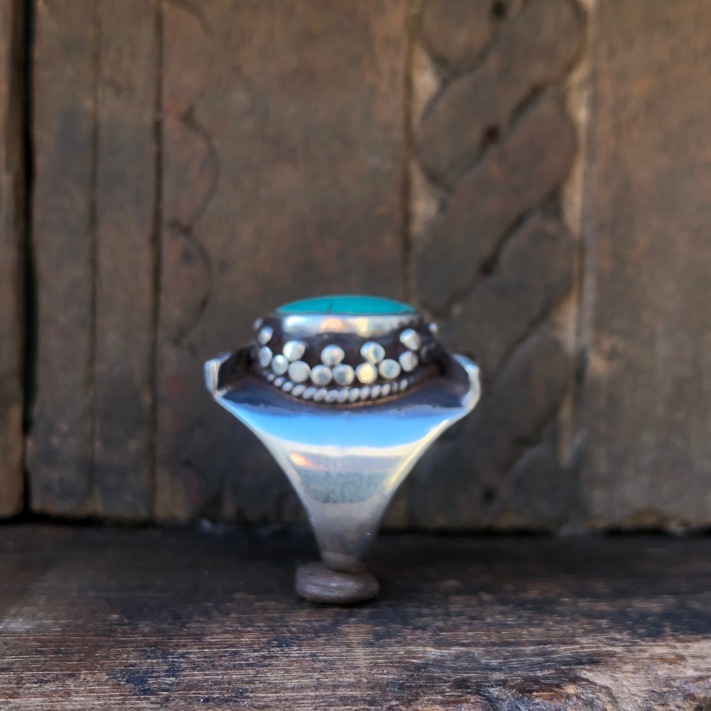  Tibetan Turquoise Saddle Ring