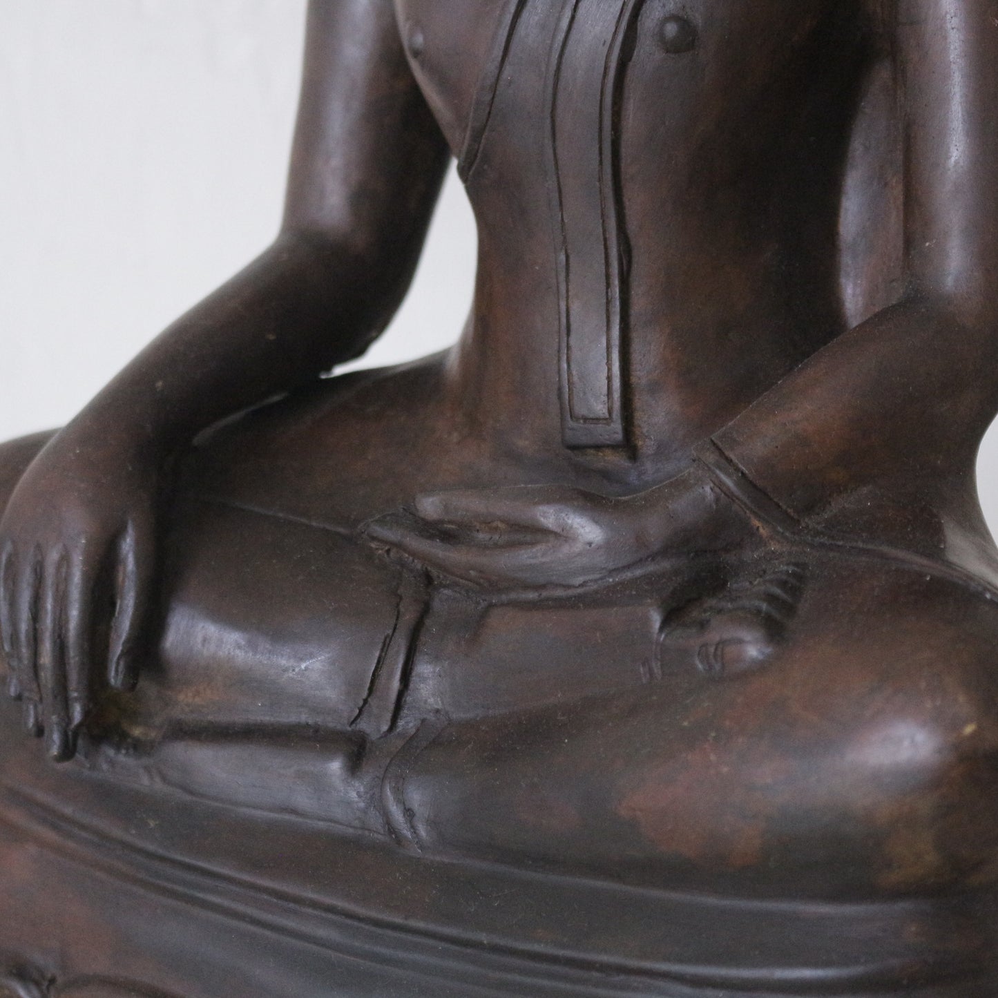 Seated Buddha In Earth Touching Dhyani Mudra Gesture