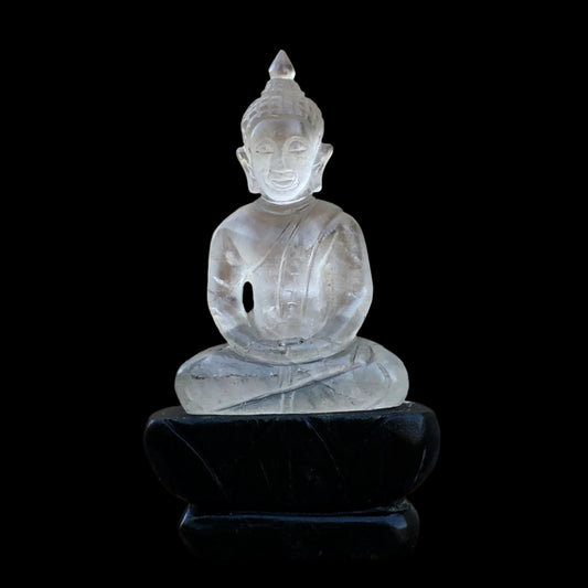 Clear Quartz Buddha Figurine