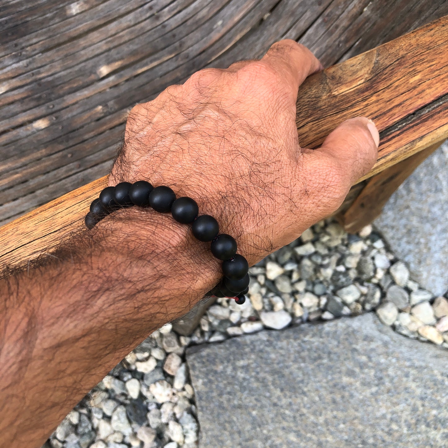 Matt Black Onyx Beaded Wrist Mala