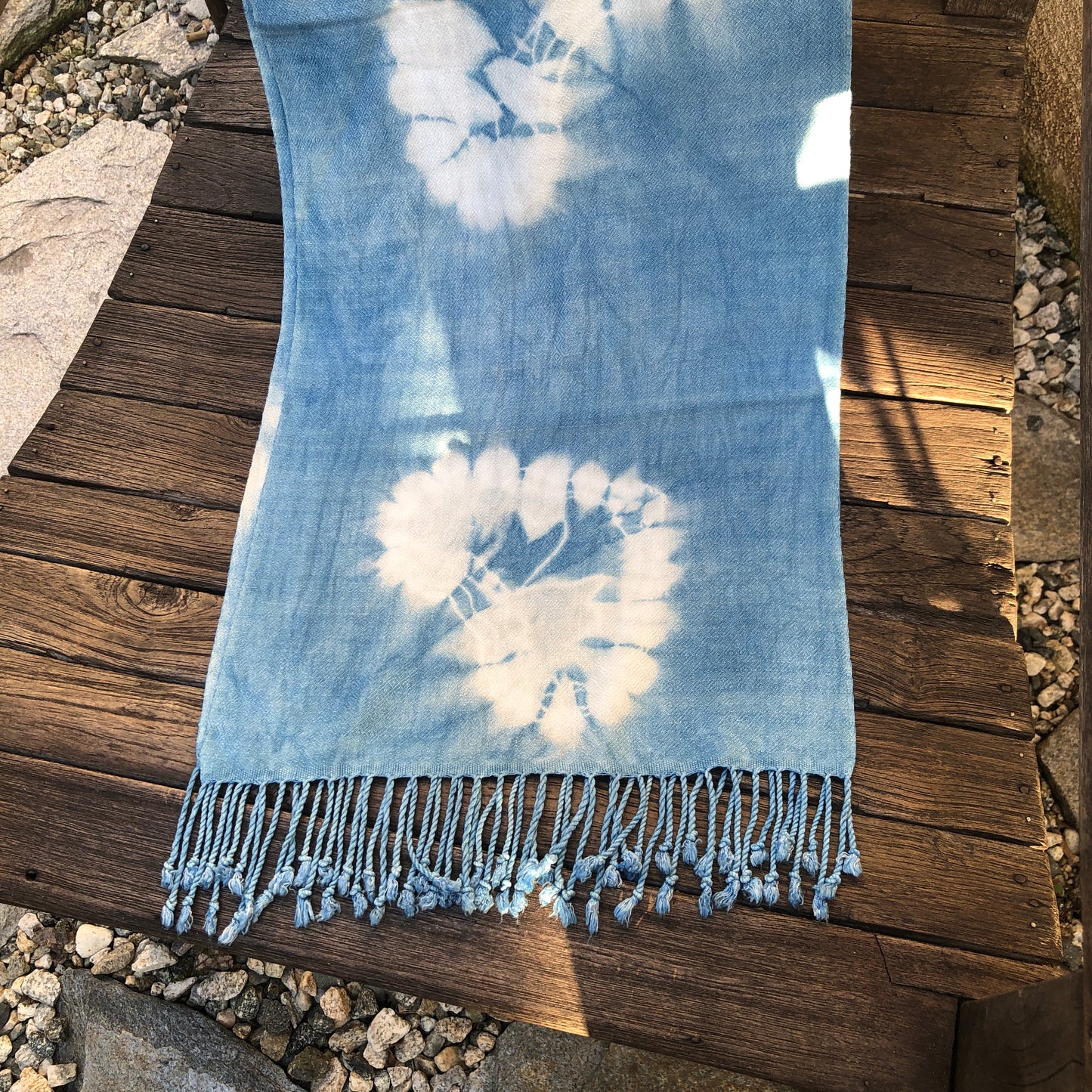 Indigo Tie Dyed Cotton Scarf - Trendivine