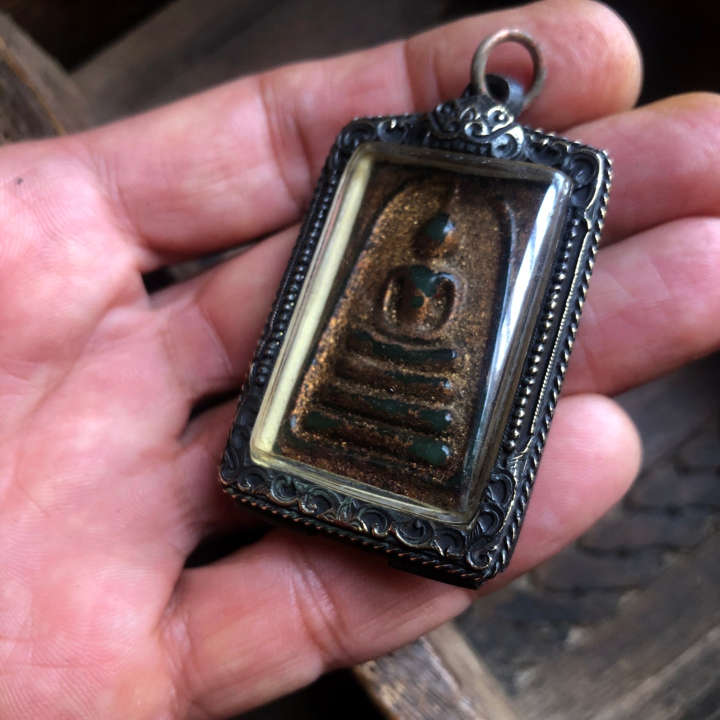 Seated Buddha Amulet Locket Pendant