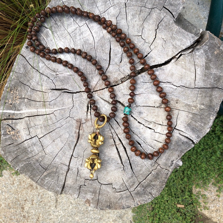 Seed Beaded Thunderbolt Amulet Long Necklace