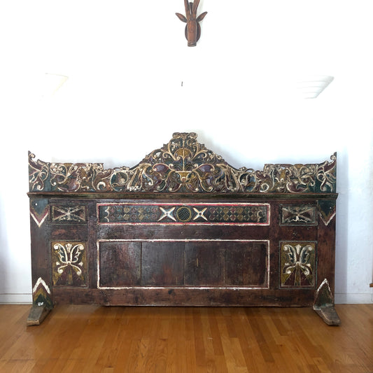 Large Javanese Teak Wood Panel