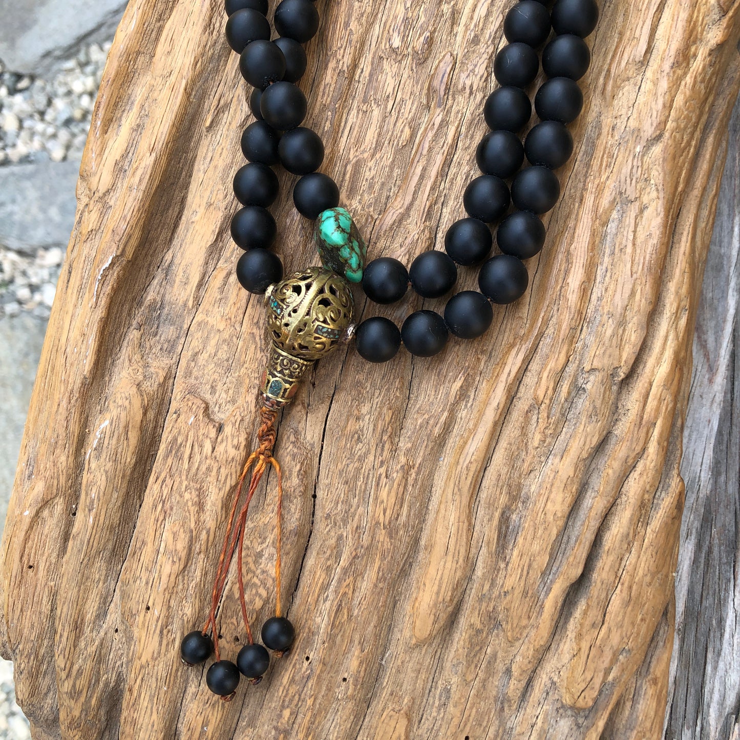 Mat Black Onyx 108 Count Prayer Mala