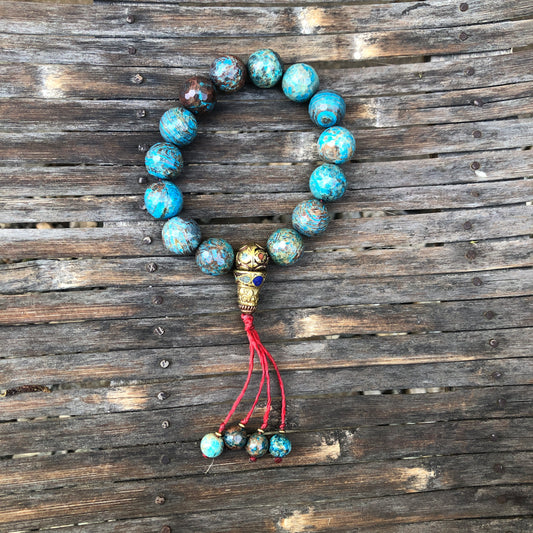 Chrysocolla Beaded Wrist Mala