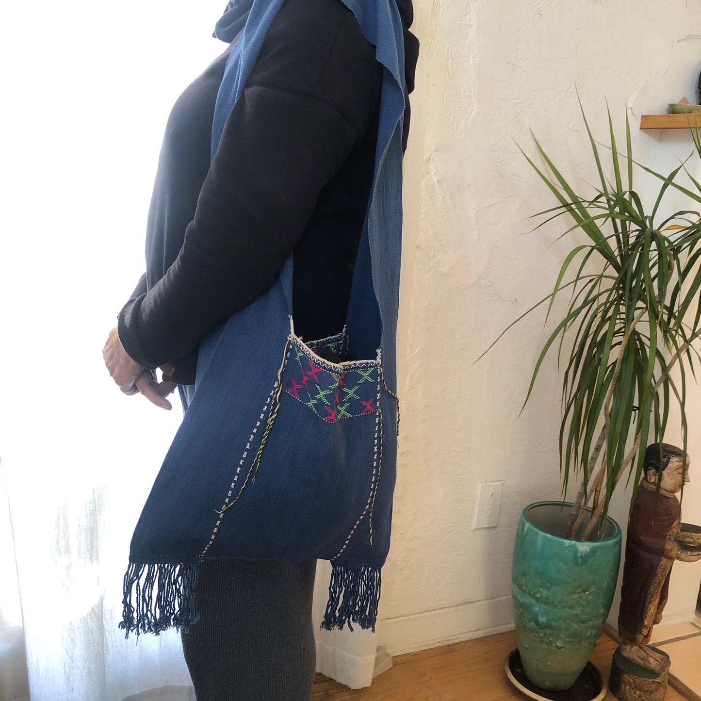 Handwoven Indigo Shoulder Bag