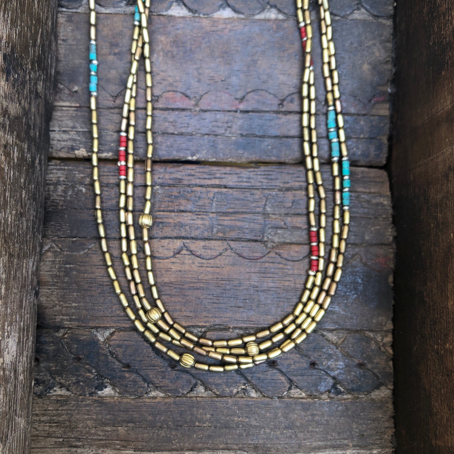 Simple Gemstone Beaded Long Necklace