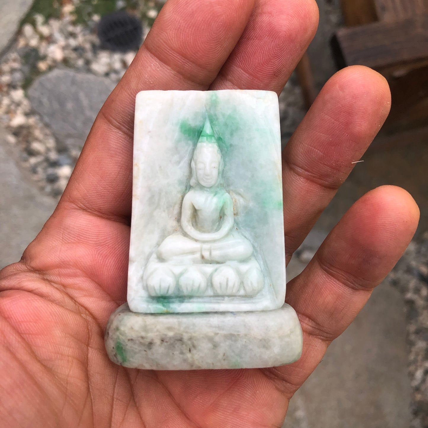 Natural Jade Buddha Figurine