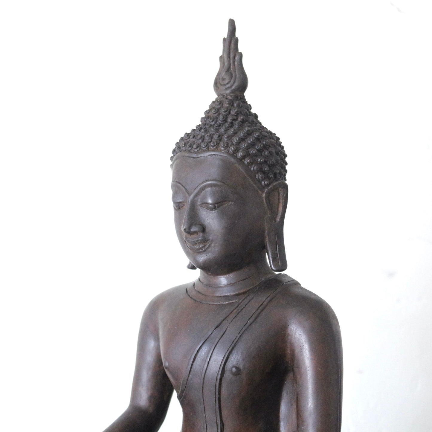 Seated Buddha In Earth Touching Dhyani Mudra Gesture