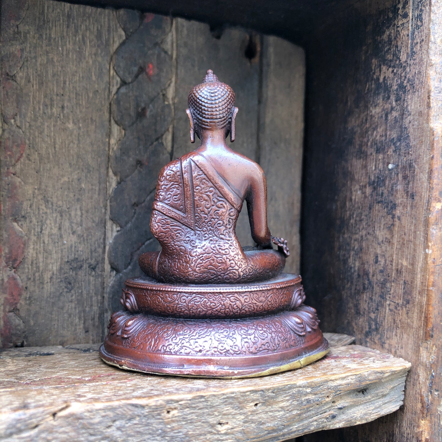 Copper Medicine Buddha Figurine