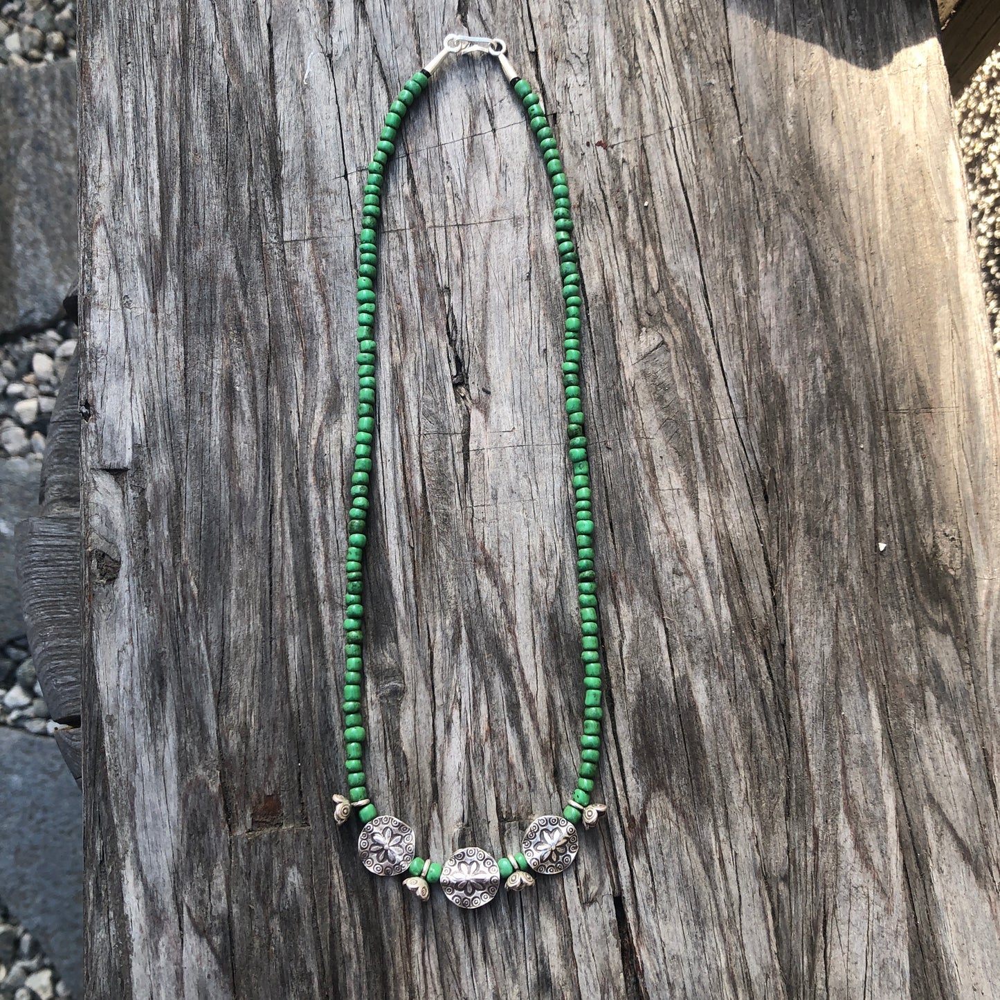 Hill Tribe Silver Glass Beaded Necklace