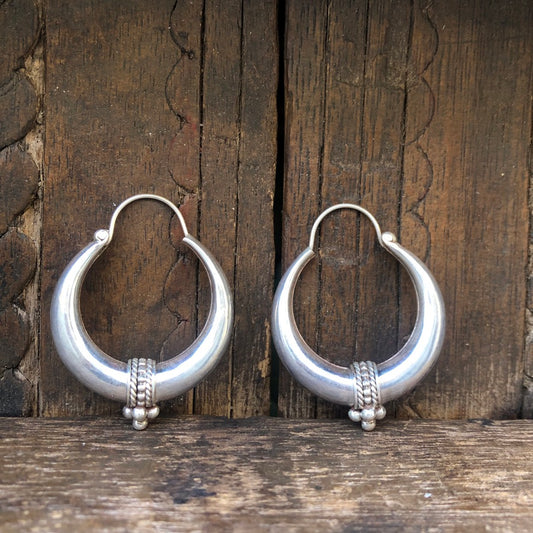 sterling silver hoop earrings