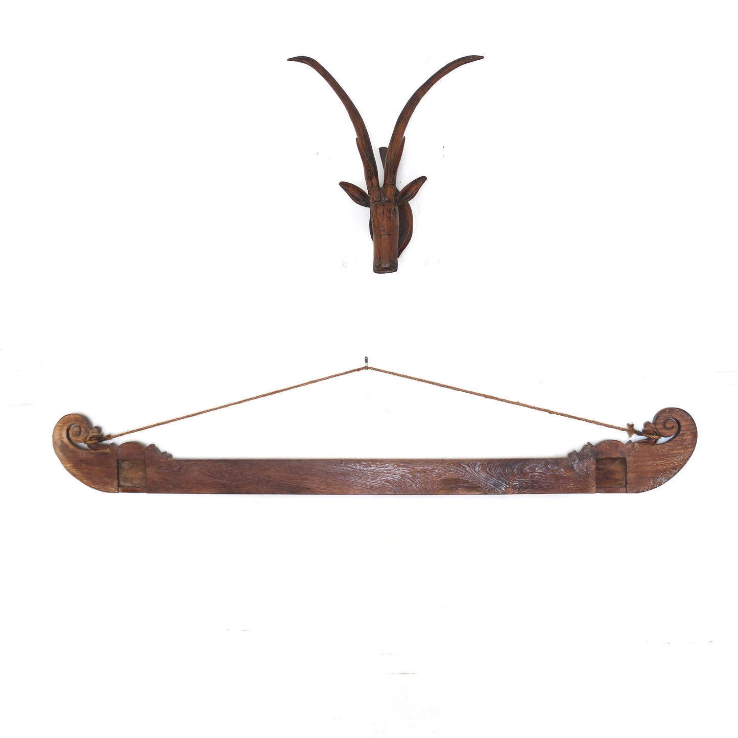 Vintage Teak Wood Textile Hanger