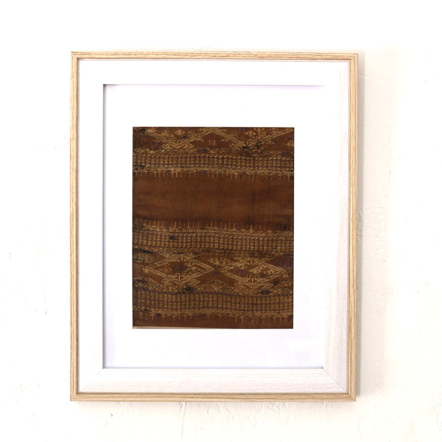 Framed Vintage Laotian Silk Weaving