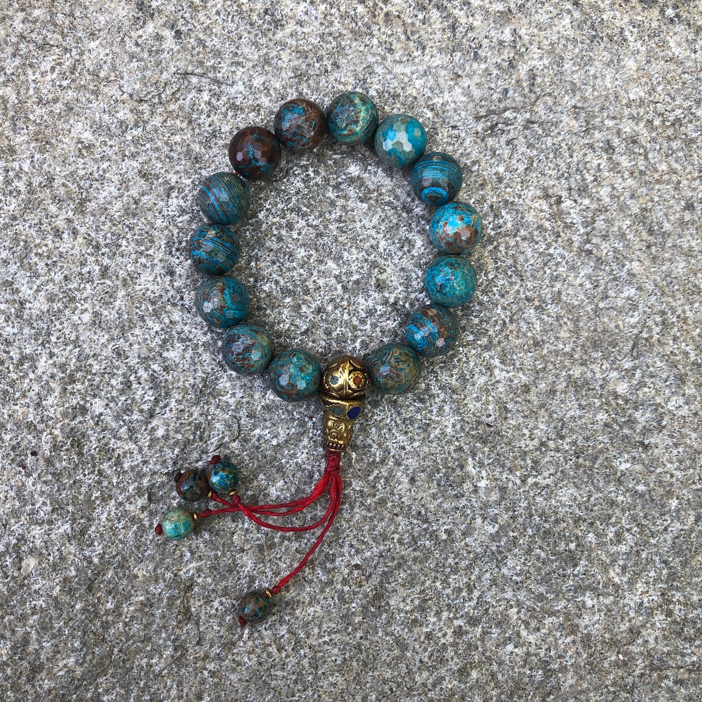 Chrysocolla Beaded Wrist Mala