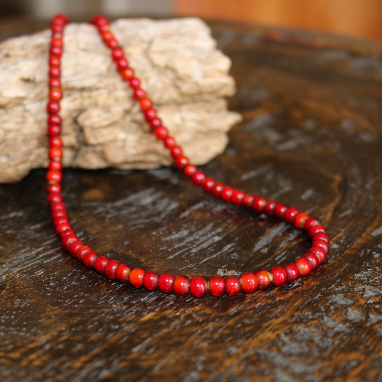 Vintage Sherpa Beaded Necklace