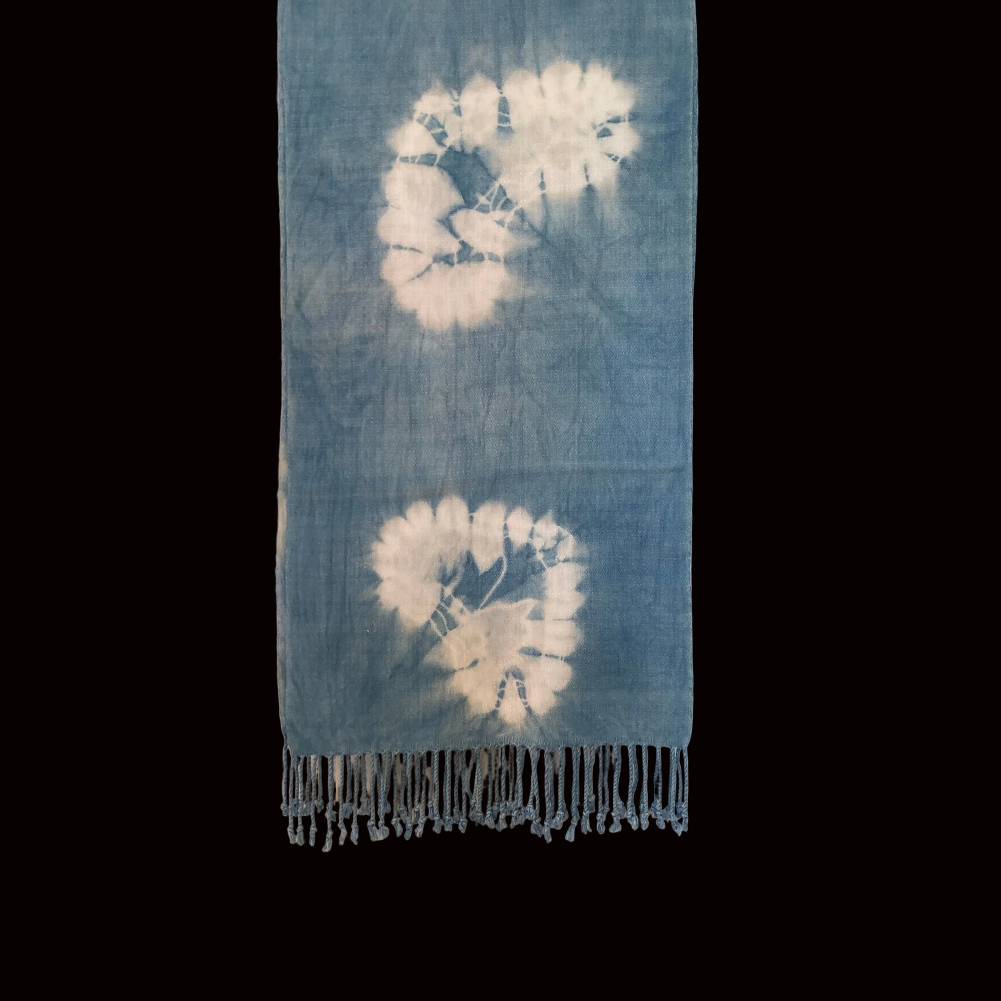 Indigo Tie Dyed Cotton Scarf - Trendivine