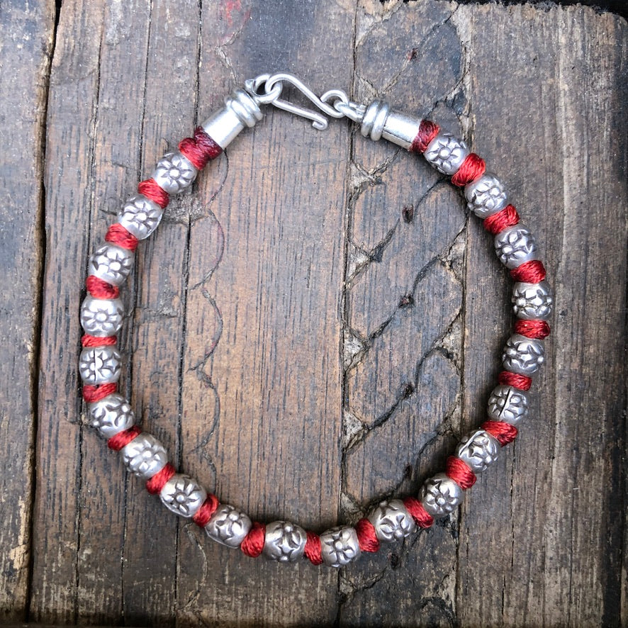 Silver Beaded Bracelet