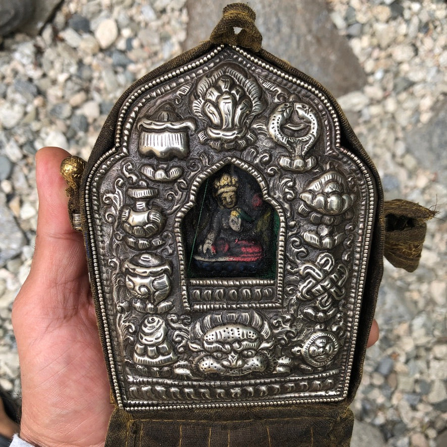 Tibetan Buddhist Ghau Portable Shrine Box