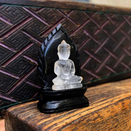 Carved Seated Buddha Figurine