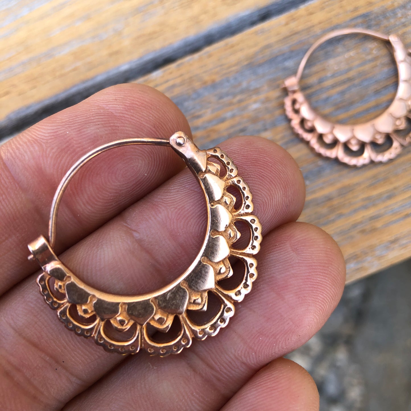 Rose Gold Hoop Earrings