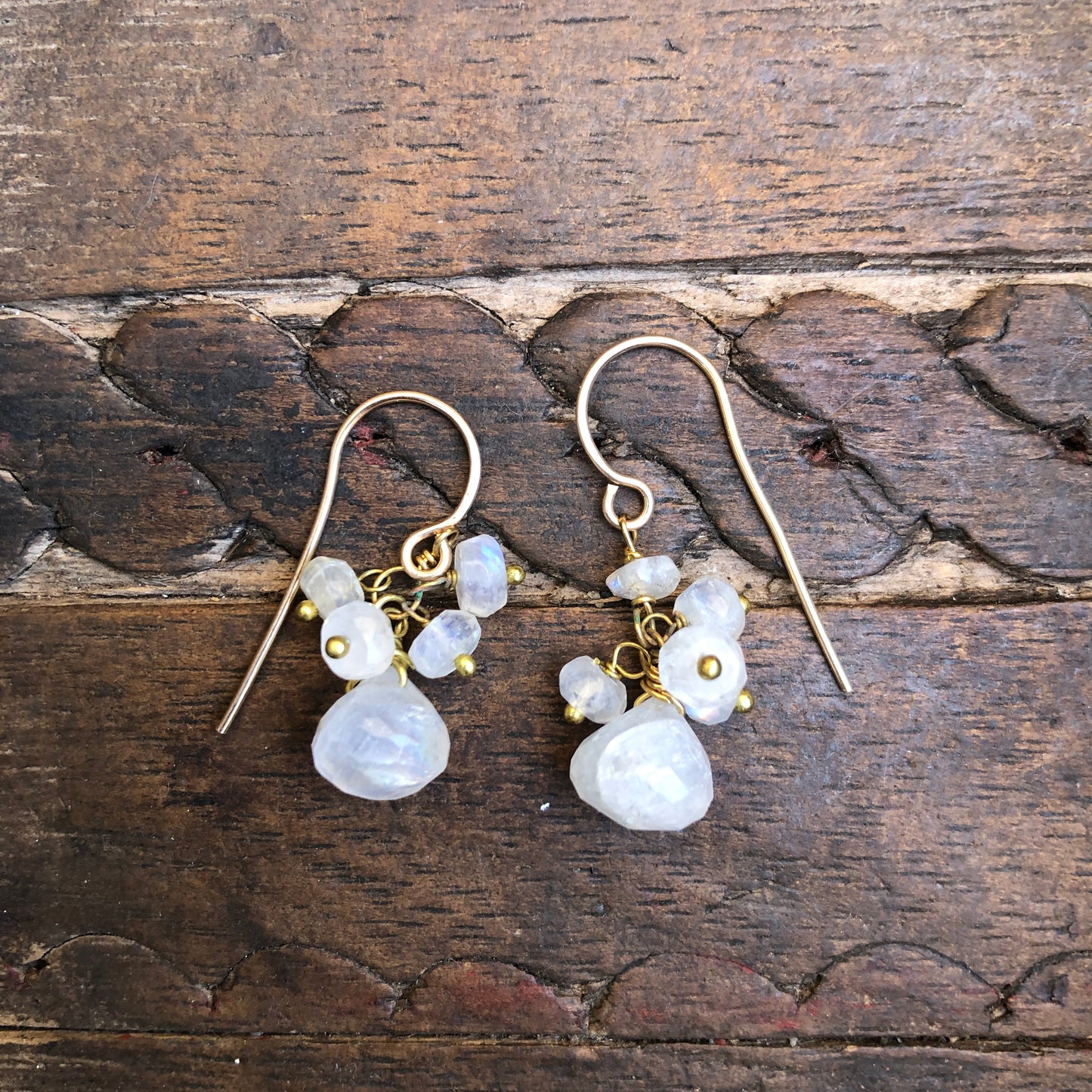 Rainbow Moonstone Dangle And Drop Earrings