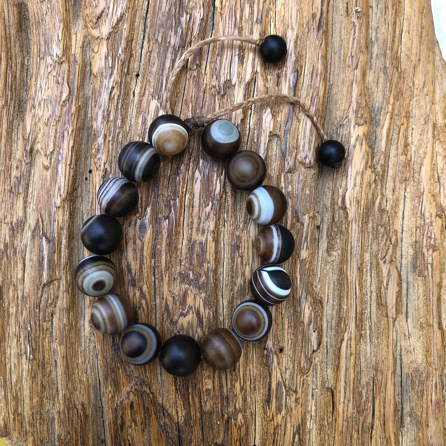 Agate Beaded Wrist Mala