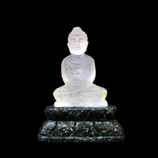 Clear Quartz Buddha Figurine