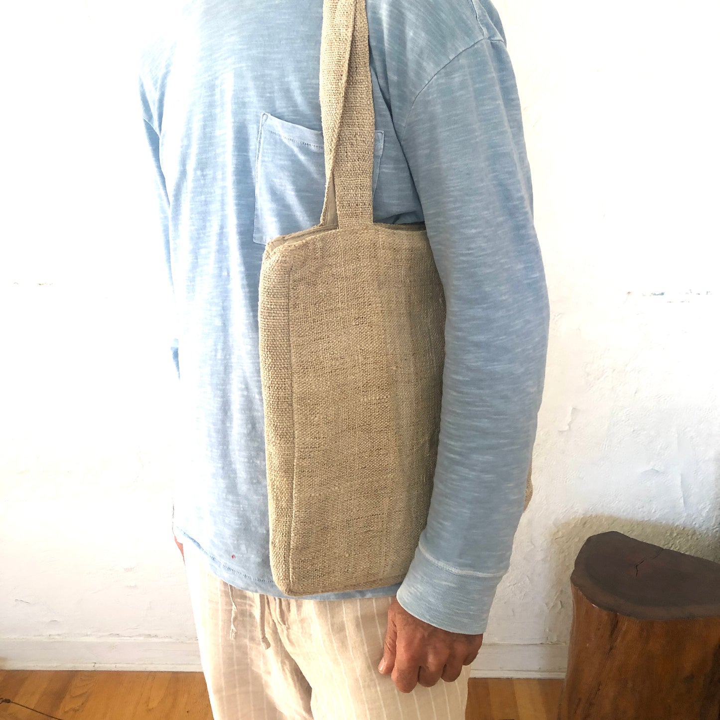 Hand Woven Natural Hemp Shoulder Bag