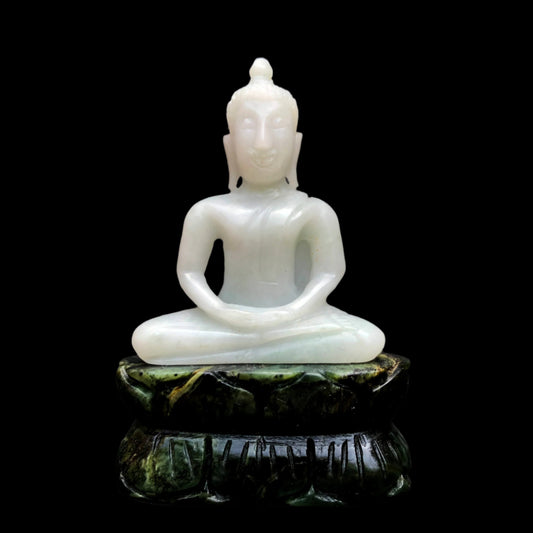 Jade Seated Buddha Figurine