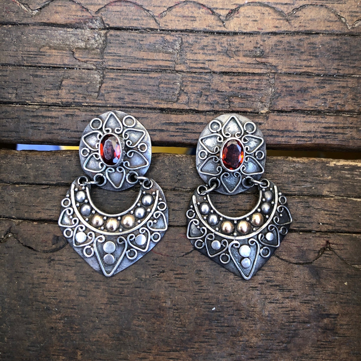 Garnet Stud Earrings