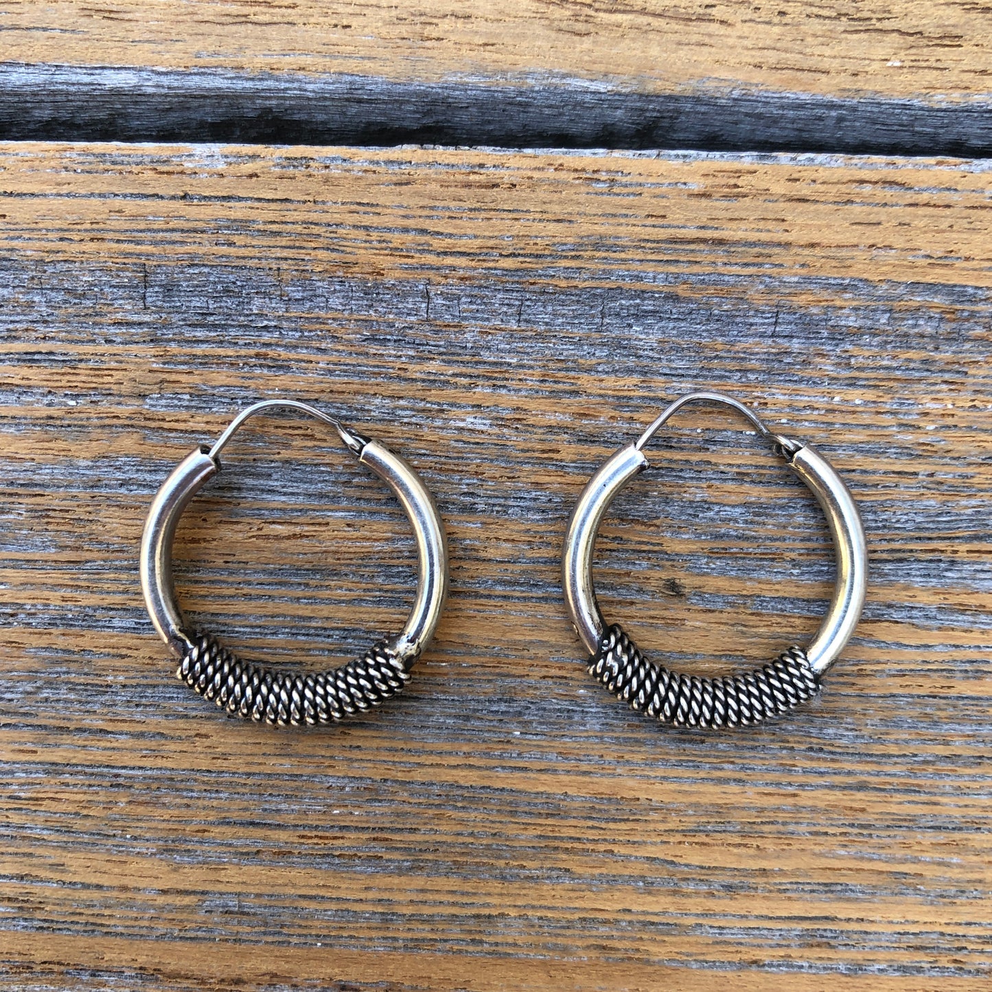 Twisted Wire Hoop Earrings