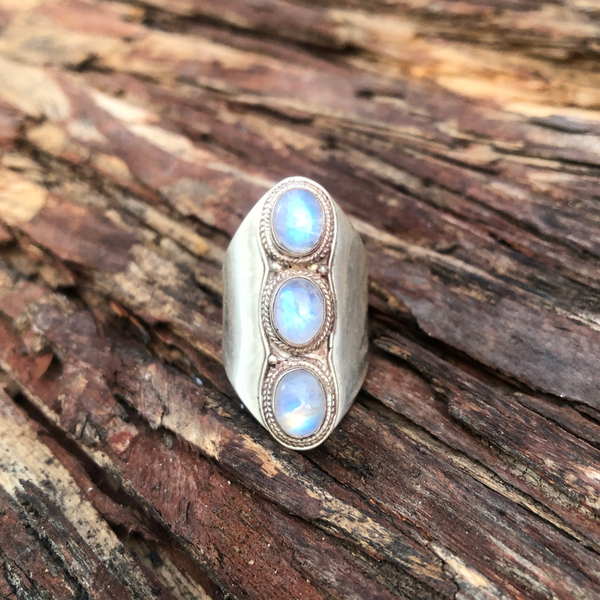 Moonstone Saddle Ring