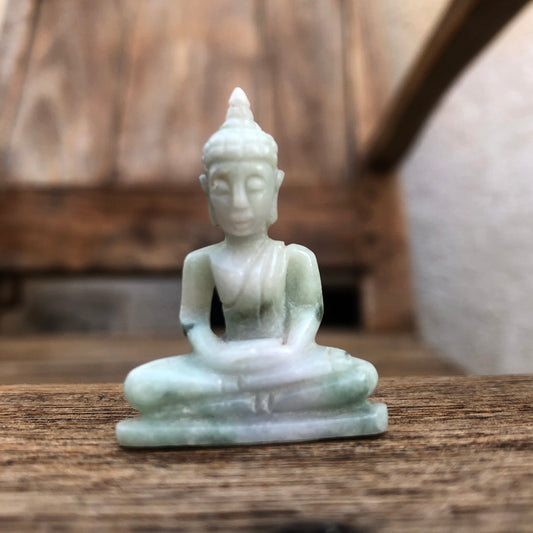  Seated Jade Buddha Figurine