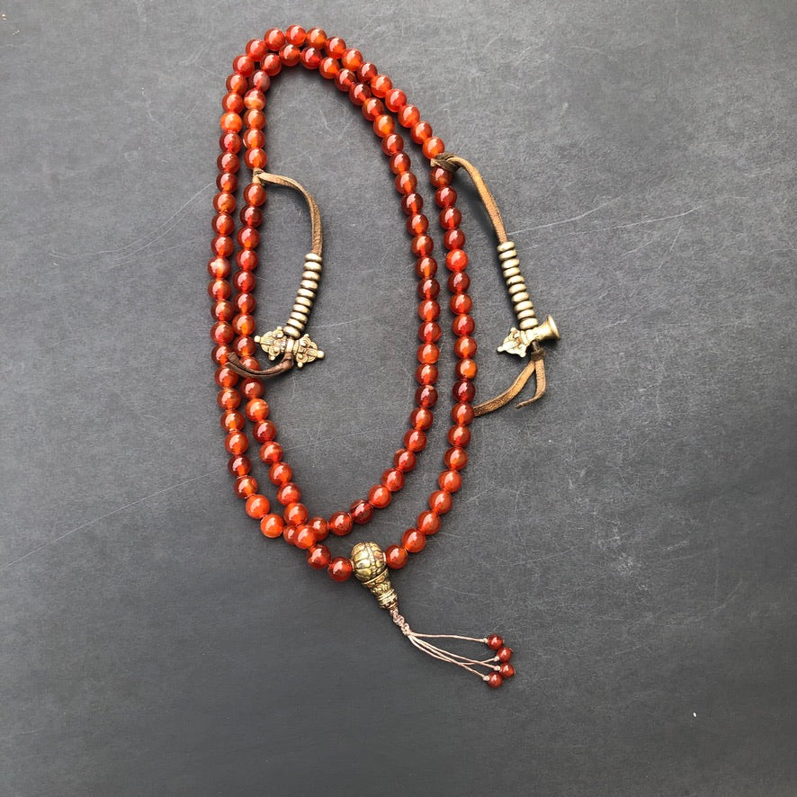 Carnelian Bead 108 Count Prayer Mala