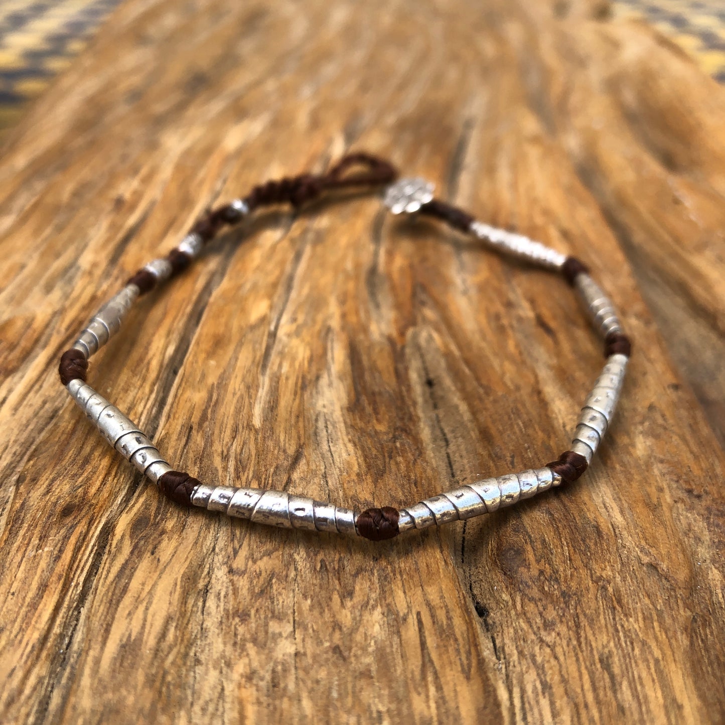 Hilltribe Silver Knotted On Adjustable Bracelet