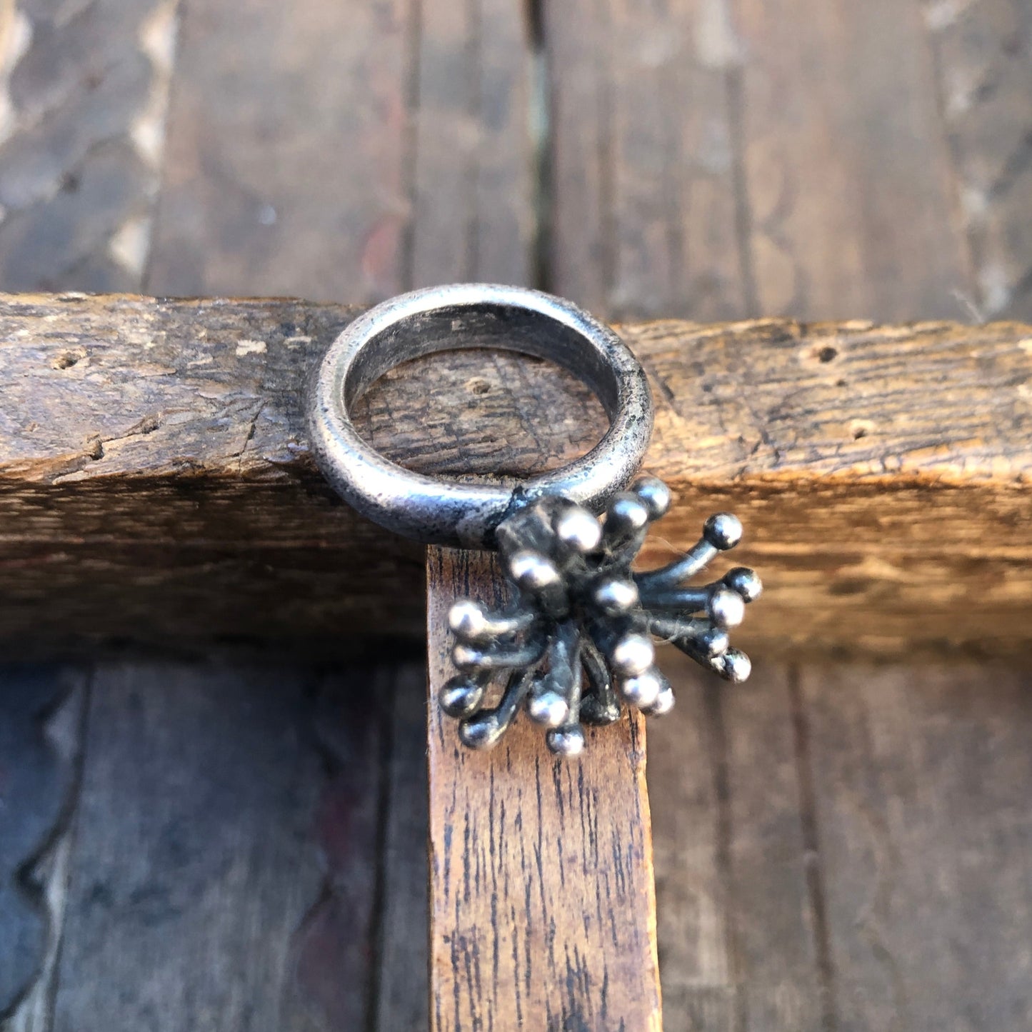 Sea Urchin Silver Ring