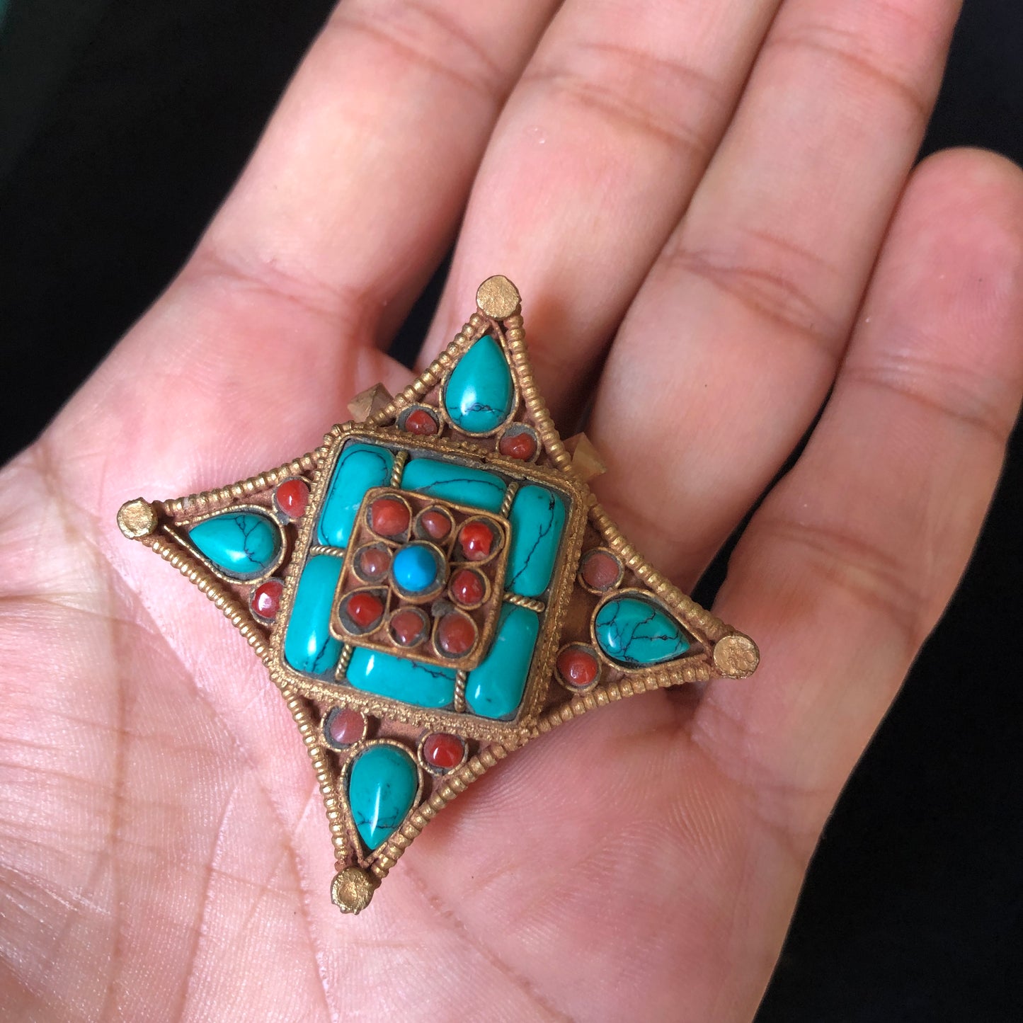 Tibetan Ghau Prayer Box Pendant