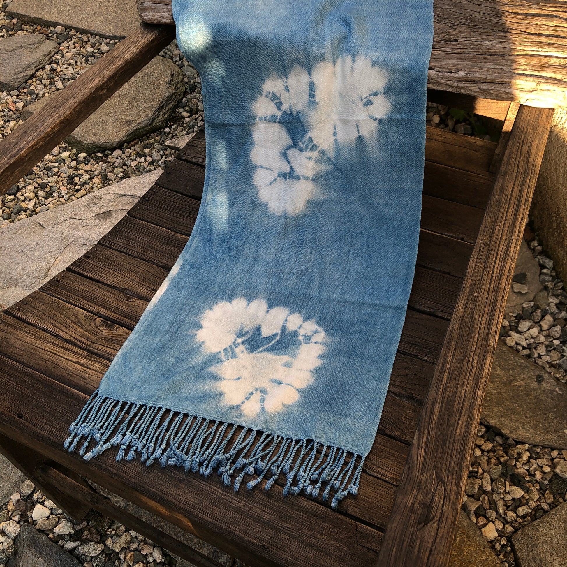 Indigo Tie Dyed Cotton Scarf - Trendivine