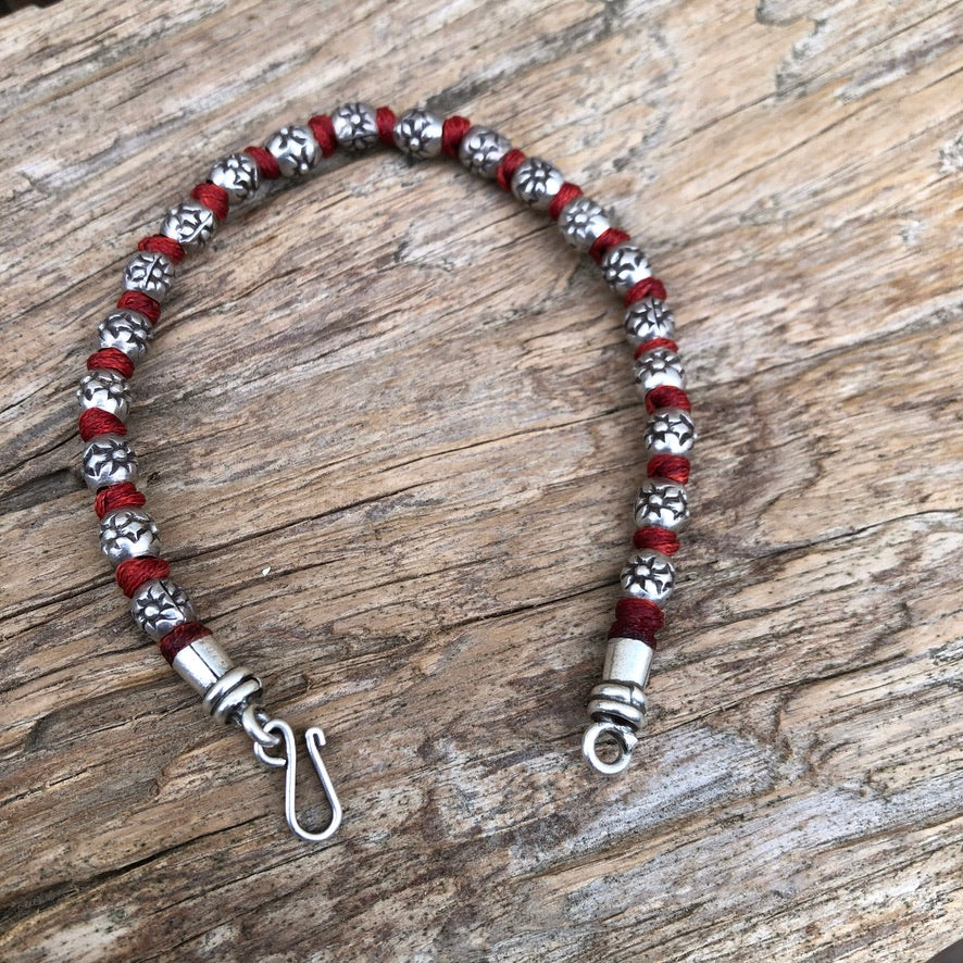 Silver Beaded Bracelet