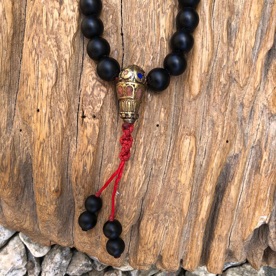 Mat Black Onyx 108 Count Prayer Mala