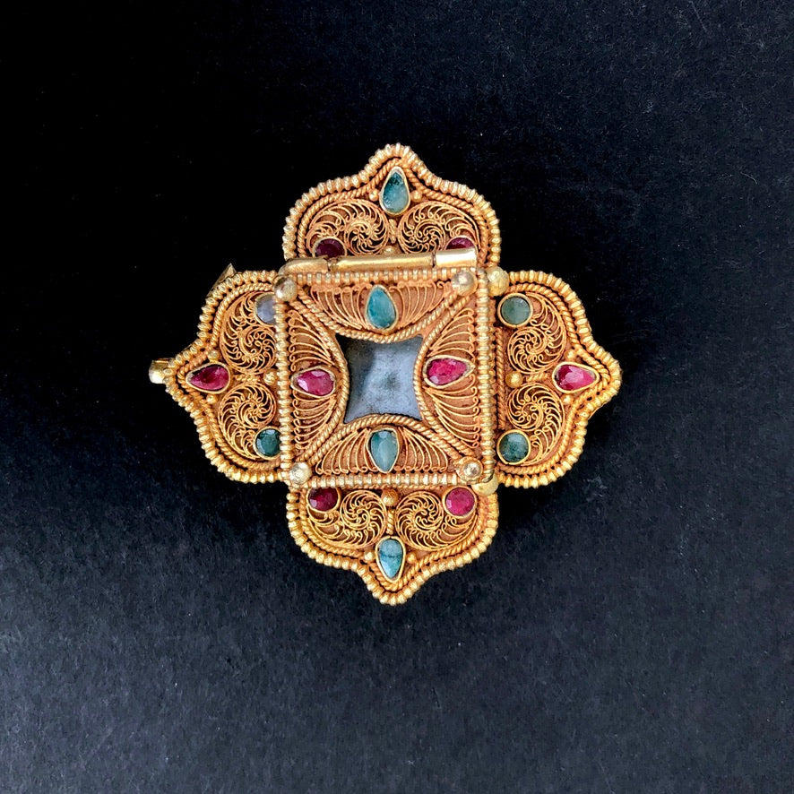 Tibetan Buddhist Prayer Box Pendant