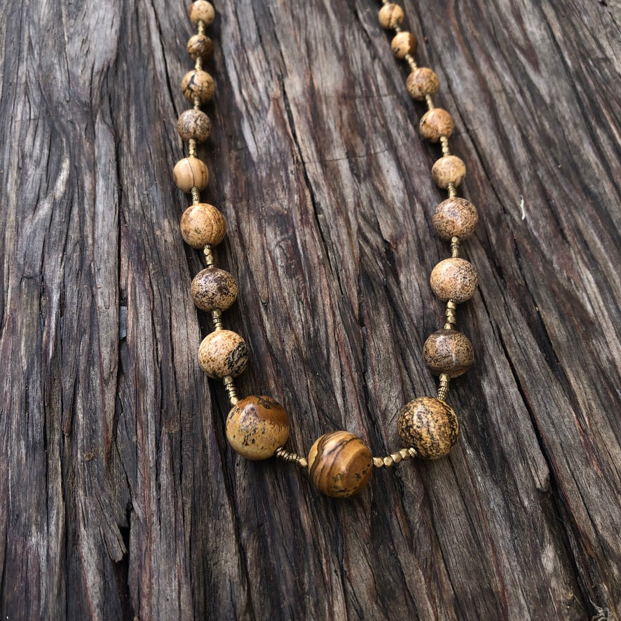 Jasper Long Necklace