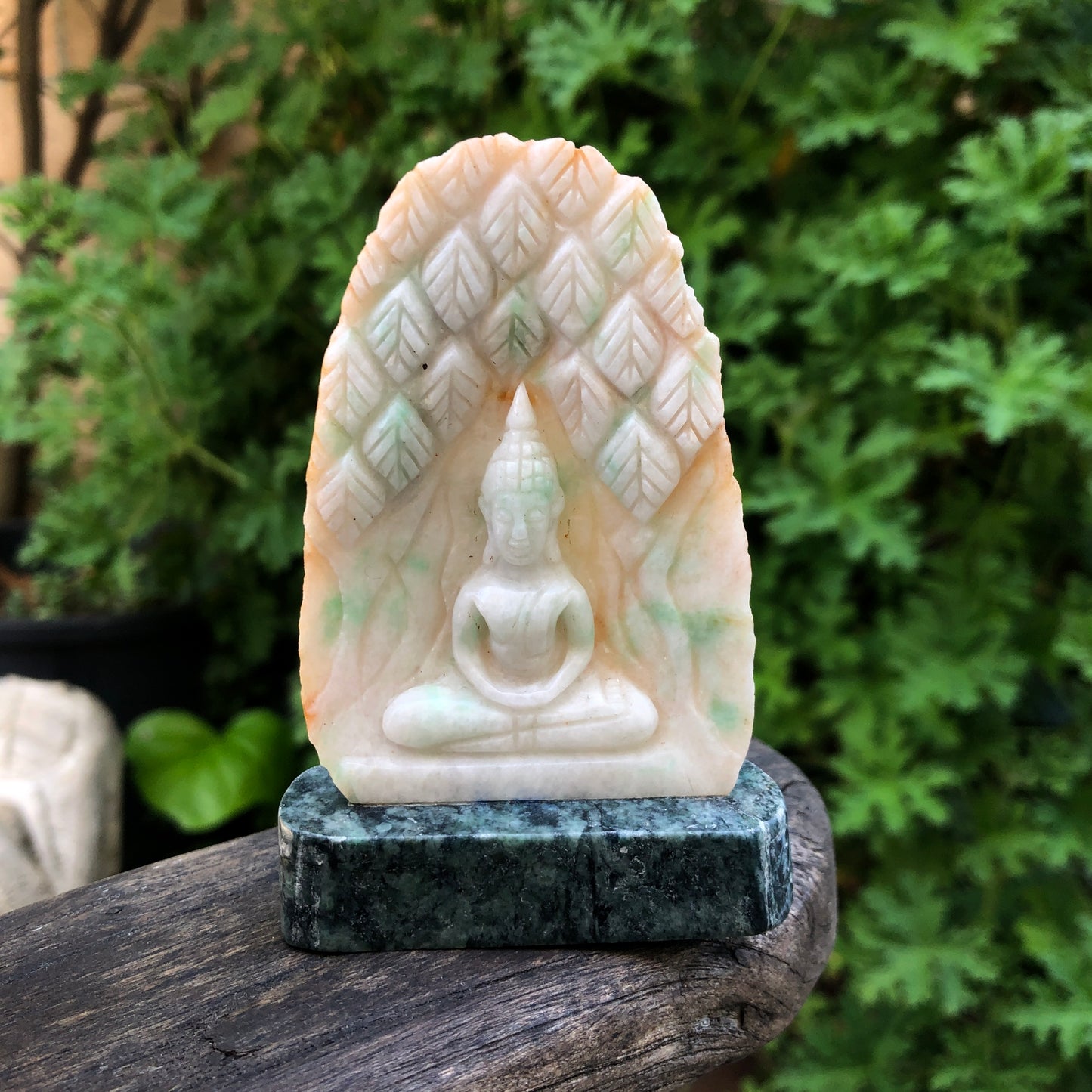 Seated Buddha Figurine In Jade